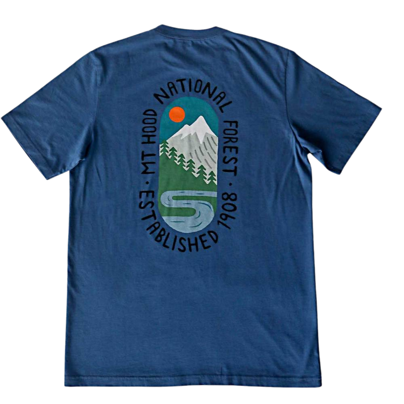 Mount Hood Tee - Short Sleeve - Cool Blue