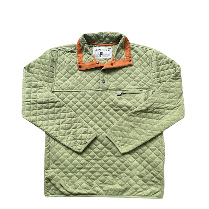 Quilted Pullover - Grass