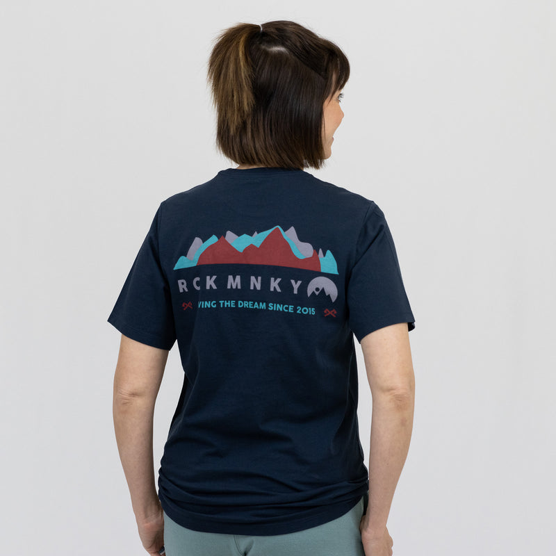 Mountain Waves Tee - Short Sleeve - Navy